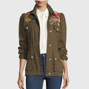 Veronica Beard Huxley Embroidered Safari Jacket